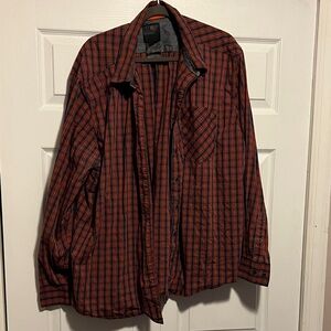 5.11 Tactical Men's Red and Black Checkered Shirt